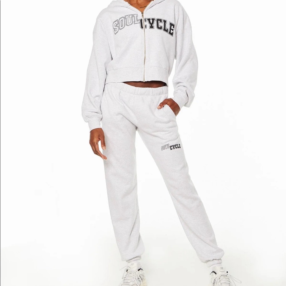 SoulCycle Billie cropped sweatshirt and sweatpants, XS